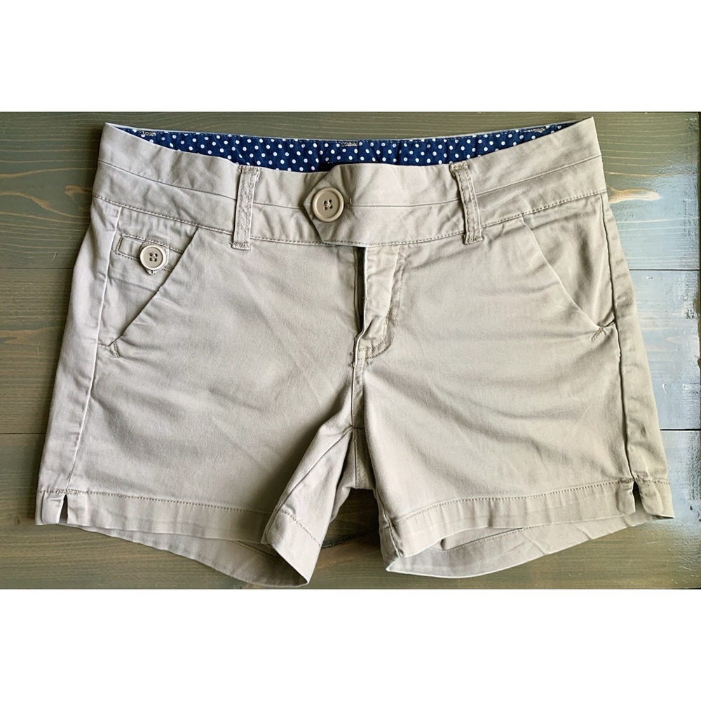 FreeStyle Y2K Cargo Chino Shorts Womens 5 Khaki Low Rise Grunge Preppy Utility